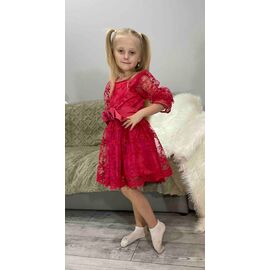 Сукня дитяча легка на дівчинку K4 red р.110-128 "Kosmy" недорого оптом від прямого постачальника
