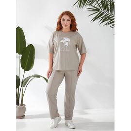 Костюм спортивний жіночий теплий 4024 beige р.44-50 "OSKA" недорого оптом від прямого постачальника