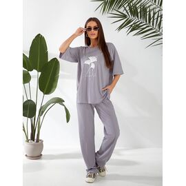 Костюм спортивний жіночий теплий 4024 grey р.44-50 "OSKA" недорого оптом від прямого постачальника