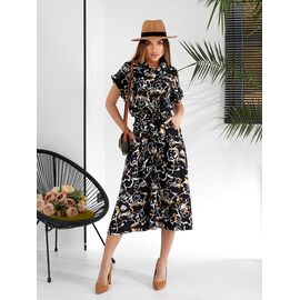 Фотография Платье летнее женское 705-1 black р.46-52 "OSKA" недорого оптом от прямого поставщика