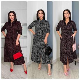 Сукня літня жіноча 883 black-pink р.48-52 "Potok" недорого оптом від прямого постачальника
