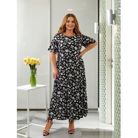 Фотография Платье летнее женское 881 black р.50-56 "Potok" недорого оптом от прямого поставщика