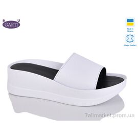 Шльопанці жіночі полегшені Літо 0133 біла шкіра (6 пар р.36-40) "Garti" недорого оптом від прямого постачальника