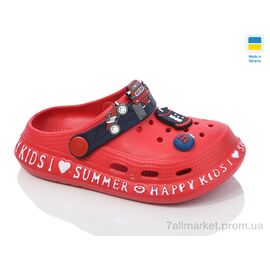 Крокси дитячі літні Літо CC005 червоний (6 пар р.25-30) "DeMur" недорого оптом від прямого постачальника