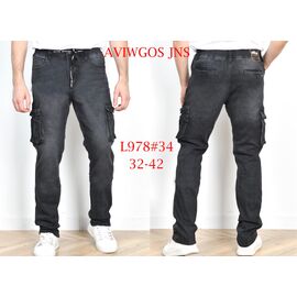 Фотография Джинсы мужские L978 black р.32-42 "God Baron" недорого оптом от прямого поставщика