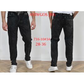 Фотография Джинсы мужские 716-10 black р.28-36 "God Baron" недорого оптом от прямого поставщика
