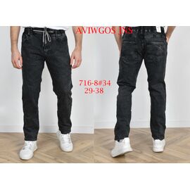 Фотография Джинсы мужские 716-8 black р.29-38 "God Baron" недорого оптом от прямого поставщика