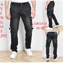 Джинси чоловічі 965 black р.30-40 "God Baron" недорого оптом від прямого постачальника