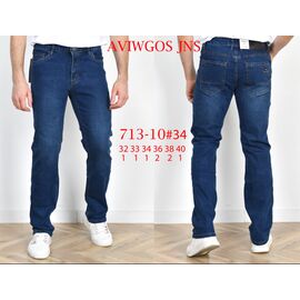 Джинси чоловічі 713-10 blue р.32-40 "God Baron" недорого оптом від прямого постачальника