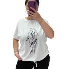 футболка жіноча 25041 white р.52-56 "G.L.S.A" недорого оптом від прямого постачальника