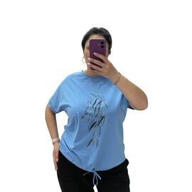 футболка жіноча 25041 l.blue р.52-56 "G.L.S.A" недорого оптом від прямого постачальника