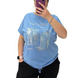 футболка жіноча 25037 l.blue р.52-56 "G.L.S.A" недорого оптом від прямого постачальника