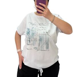 футболка жіноча 25037 white р.52-56 "G.L.S.A" недорого оптом від прямого постачальника