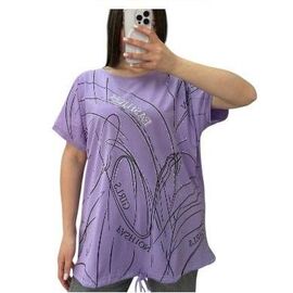 Фотография Футболка женская 25315 lilac р.52-56 "G.L.S.A" недорого оптом от прямого поставщика