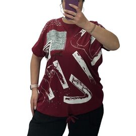 футболка жіноча 25082 wine р.54-64 "G.L.S.A" недорого оптом від прямого постачальника