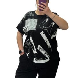 футболка жіноча 25082 black р.54-64 "G.L.S.A" недорого оптом від прямого постачальника