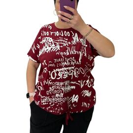 футболка жіноча 25084 wine р.54-64 "G.L.S.A" недорого оптом від прямого постачальника