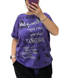 Фотография Футболка женская 25084 purple р.54-64 "G.L.S.A" недорого оптом от прямого поставщика