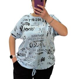 Фотография Футболка женская 25084 l.blue р.54-64 "G.L.S.A" недорого оптом от прямого поставщика