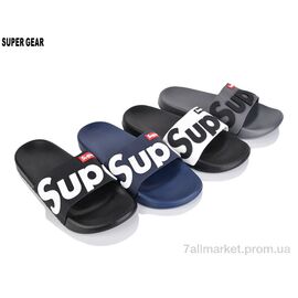 Шльопанці чоловічі пляжні Літо 7800 mix (12 пар р.40-45) "Super Gear" недорого оптом від прямого постачальника