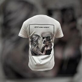 Футболка чоловіча 862 white р.M-3XL "Madoka" недорого оптом від прямого постачальника