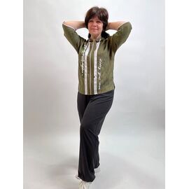 Костюм спортивний жіночий теплий 897 khaki р.50-56 "LIArt" недорого оптом від прямого постачальника