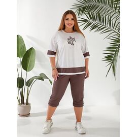 Фотография Костюм спортивный женский 6094 brown р.50-56 "OSKA" недорого оптом от прямого поставщика