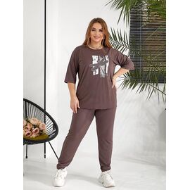 Фотография Костюм спортивный женский 6087 brown р.50-56 "OSKA" недорого оптом от прямого поставщика