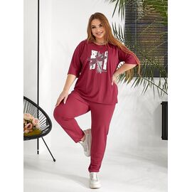 Костюм спортивний жіночий 6087 red р.50-56 "OSKA" недорого оптом від прямого постачальника