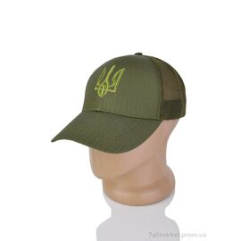 Фотография Кепка для мужчин Лето Рип-стоп з сіткою та вишивкою тризуб khaki (5 шт. р.сетка One size) "VIOLA" недорого оптом от прямого поставщика