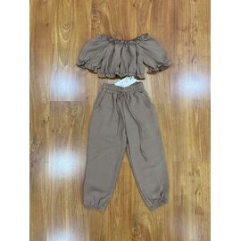 Фотография Блузка детская летняя на девочку 270 brown р.110-134 "Dingo" недорого оптом от прямого поставщика