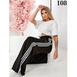 Фотография Штаны спортивные женские 108 black р.42-48 "SVITANOK" недорого оптом от прямого поставщика