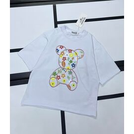 футболка дитяча на дівчинку K52 white р.128-152 "Kosmy" недорого оптом від прямого постачальника