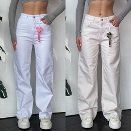 Джинси жіночі P54 white р.25-30 "Phi Hung" недорого оптом від прямого постачальника
