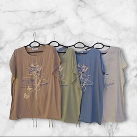 футболка жіноча 1805 blue р.M-2XL "Dorimodes" недорого оптом від прямого постачальника