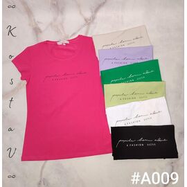 Фотография Футболка женская A009 mix р.42-48 "Kosta" недорого оптом от прямого поставщика