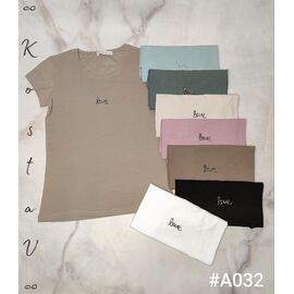 Фотография Футболка женская A032 mix р.42-48 "Kosta" недорого оптом от прямого поставщика