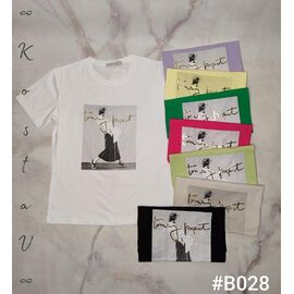 Фотография Футболка женская B028 mix р.46-48 "Kosta" недорого оптом от прямого поставщика