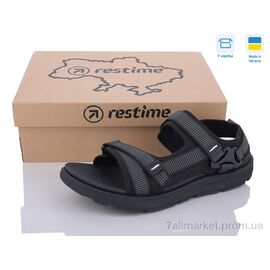 Сандалії чоловічі літні Літо MML25224 grey (24 пар р.42-46) "Restime" недорого оптом від прямого постачальника