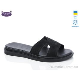 Шльопанці жіночі полегшені Літо 94 чорний замш (6 пар р.36-40) "Garti" недорого оптом від прямого постачальника