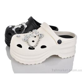 Фотография Кроксы женские летние Лето 8897-1 mix (24 пар р.36-41) "Lion-Lu" недорого оптом от прямого поставщика