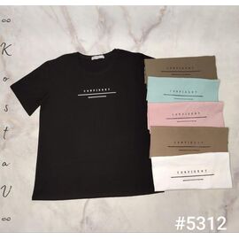 Фотография Футболка женская 5312 mix р.46-50 "Kosta" недорого оптом от прямого поставщика