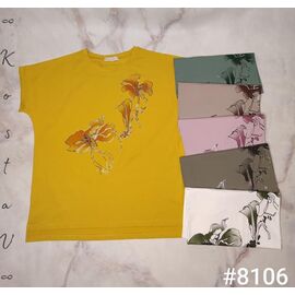 Фотография Футболка женская 8106 mix р.50-54 "Kosta" недорого оптом от прямого поставщика