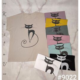 Фотография Футболка женская 9022 mix р.50-54 "Kosta" недорого оптом от прямого поставщика