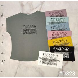 Фотография Футболка женская D323 mix р.46-50 "Kosta" недорого оптом от прямого поставщика