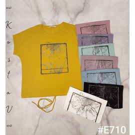 Фотография Футболка женская E710 mix р.52-56 "Kosta" недорого оптом от прямого поставщика