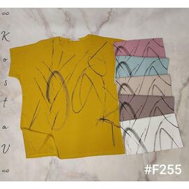 Фотография Футболка женская F255 mix р.54-60 "Kosta" недорого оптом от прямого поставщика