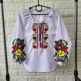 Вишиванка дитяча на дівчинку PR260 white р.6-9 "Proschenko" недорого оптом від прямого постачальника