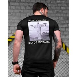 Футболка чоловіча 881 black р.M-3XL "Madoka" недорого оптом від прямого постачальника