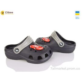 Крокси дитячі літні Літо 116137 black (8 пар р.22-28) "Clibee" недорого оптом від прямого постачальника